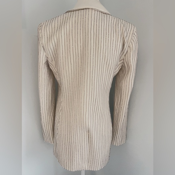 Alice + Olivia Yona Crystal Pinstripe Blazer - Picture 4 of 13